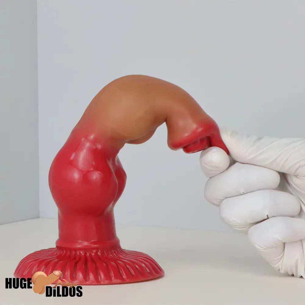 6.69in 7.48in 9.06in Silicone Fantasy Animal Dog Soft Vaginal Dildo