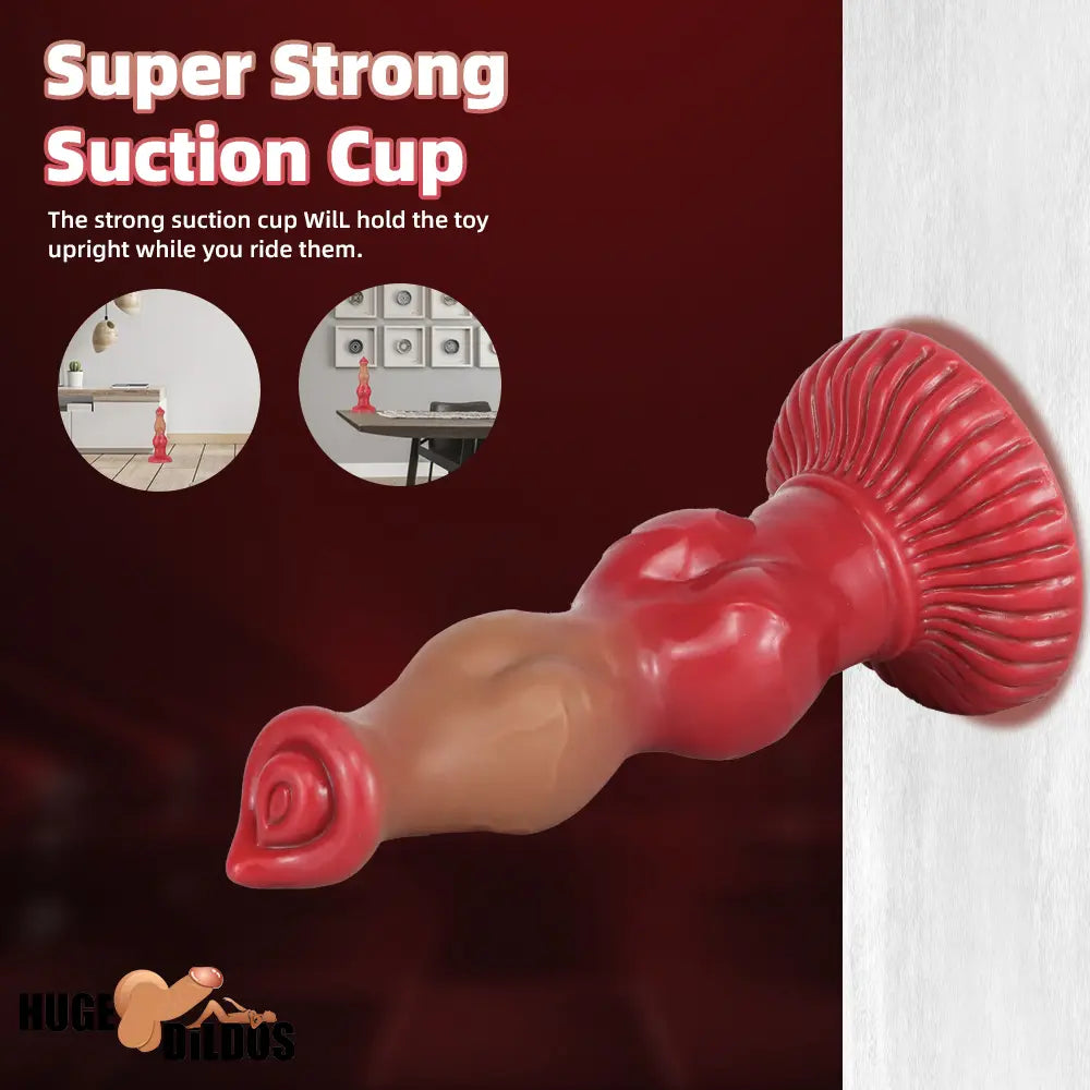 6.69in 7.48in 9.06in Silicone Fantasy Animal Dog Soft Vaginal Dildo
