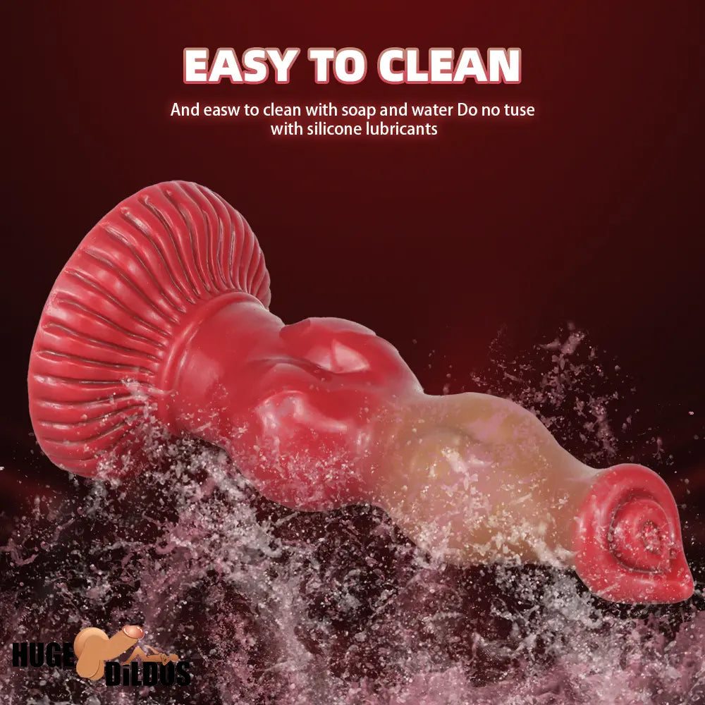 6.69in 7.48in 9.06in Silicone Fantasy Animal Dog Soft Vaginal Dildo