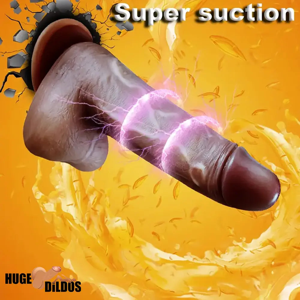 9in Real 4in1 Heating Thrusting Automatic Rotation Remote Control Dildo