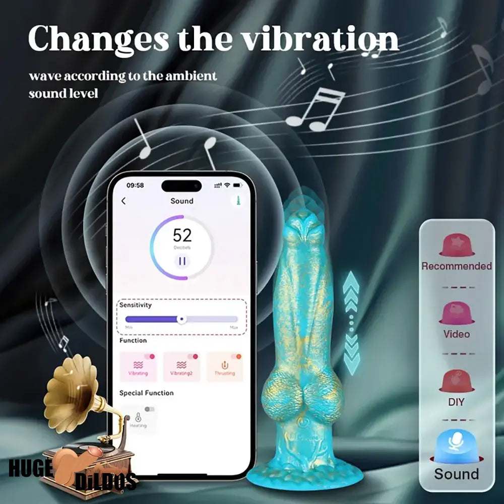 8.7in App Controlled Wearable Vibrating Dog Odd Dildo Remote Anal Vibrator