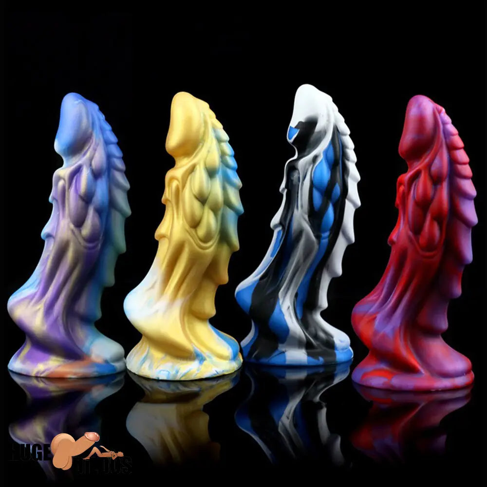 7.67in Silicone Soft Fantasy Dragon Dildo With Suction Cup Cock Toy