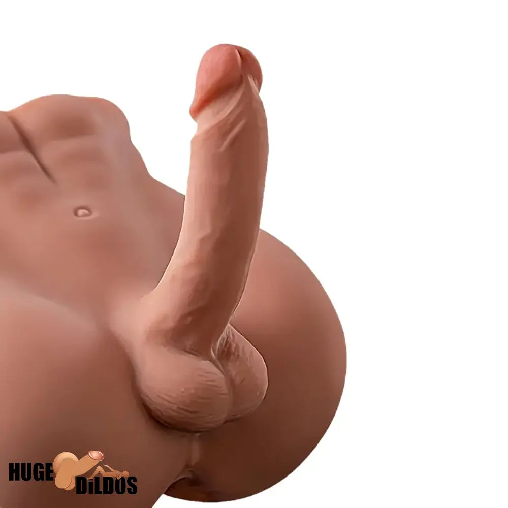 7.87in Premium Realistic Silicone Flexible Dildo Sex Torso With Muscle