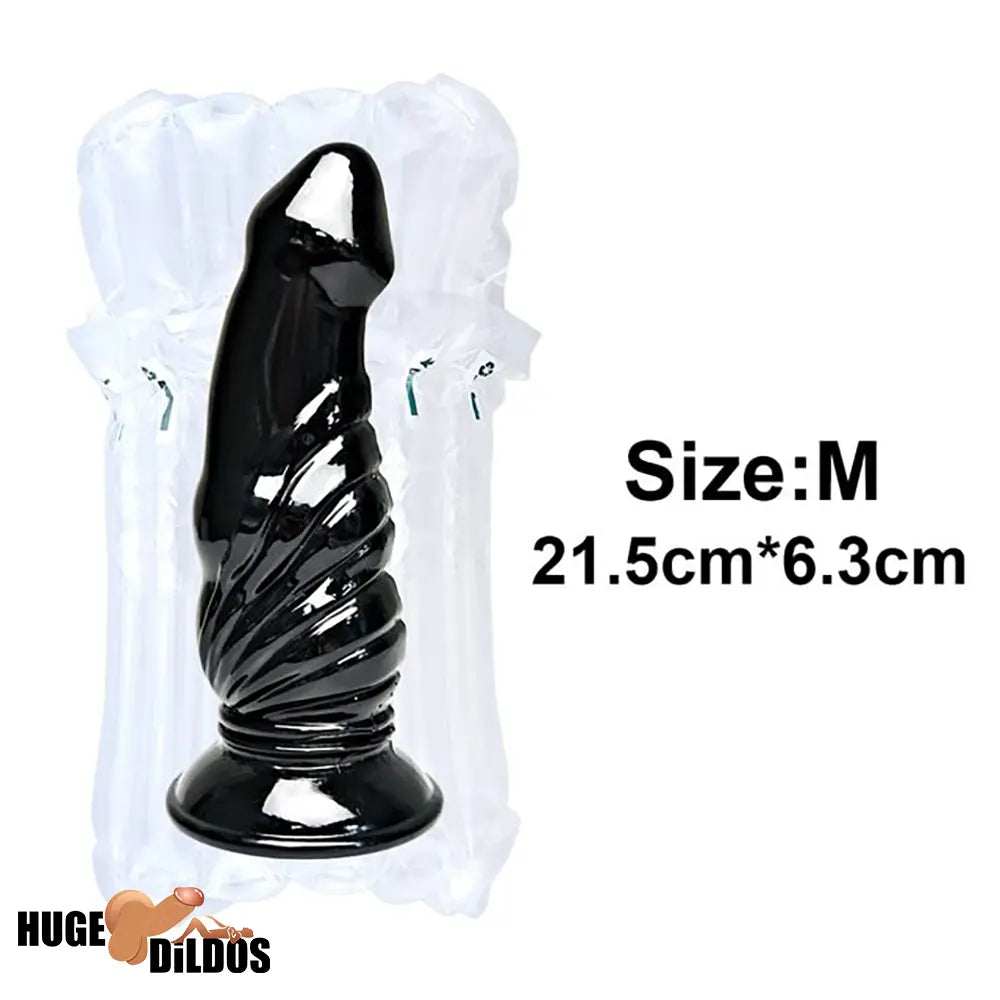 6.4in 8.4in Fantasy Big Black Dildo For Male Female Anal Vaginal Sex Toy