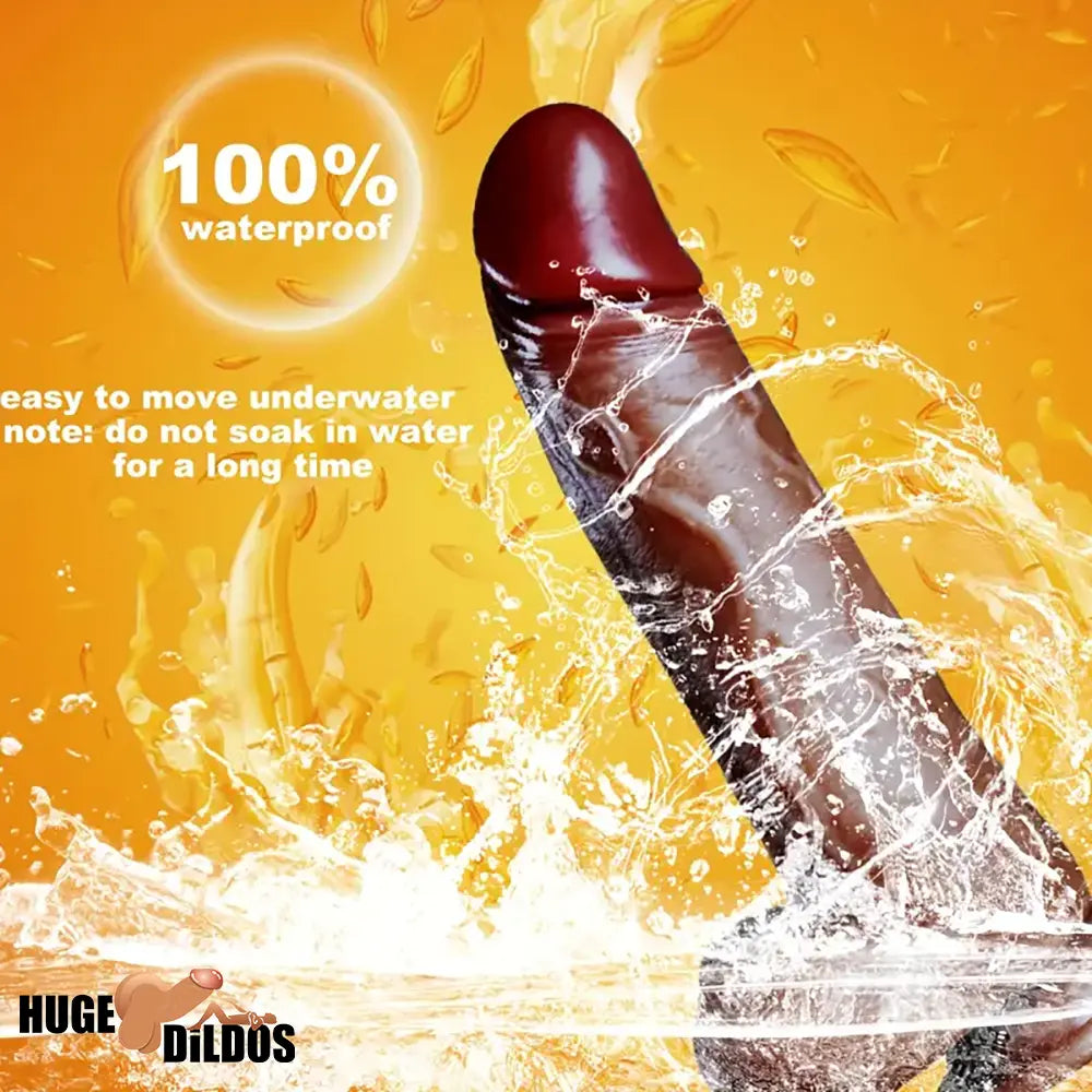 9in Real 4in1 Heating Thrusting Automatic Rotation Remote Control Dildo