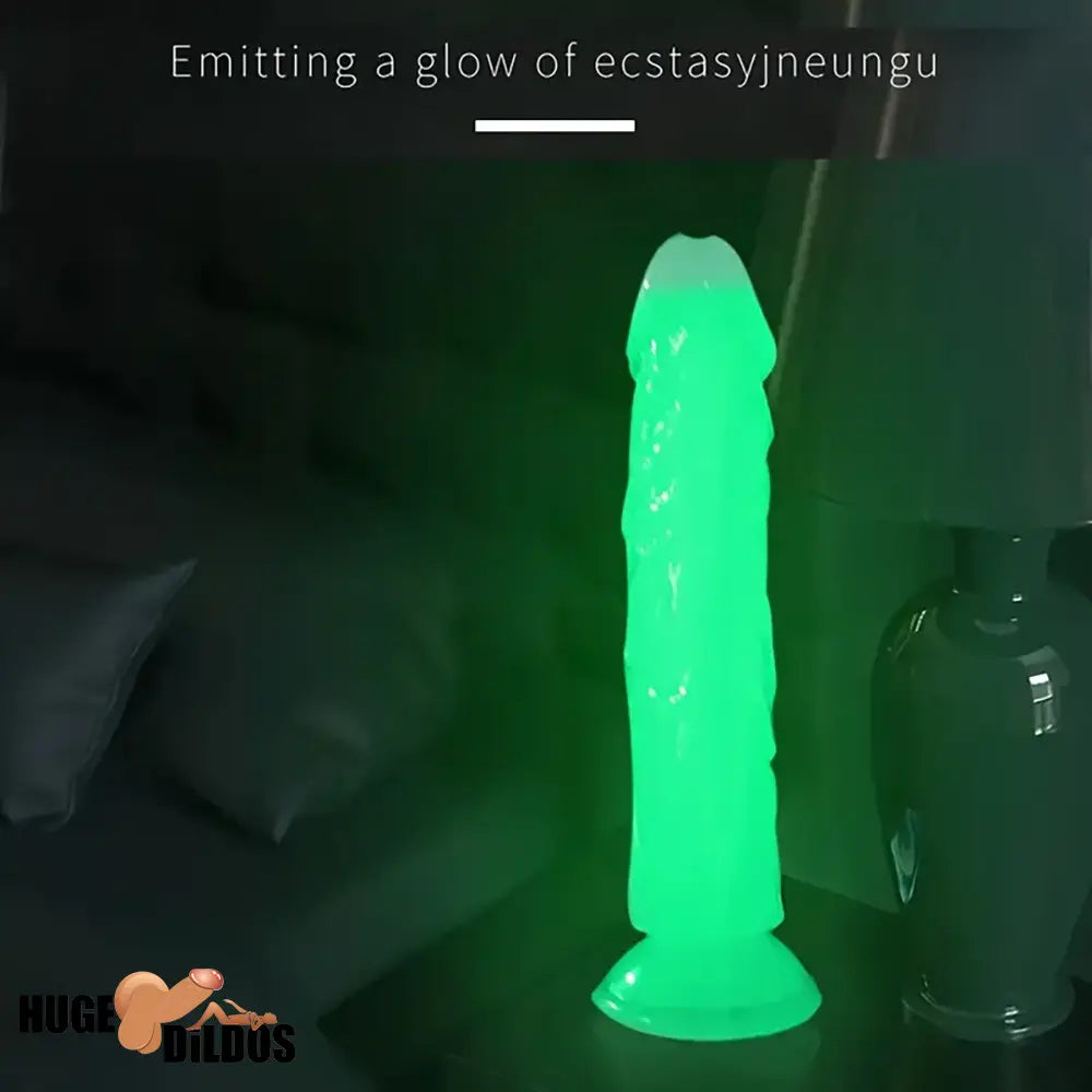 6.3in 7.09in 7.48in 8.27in 8.86in Luminous Real TPE Dildo For Anus Vagina