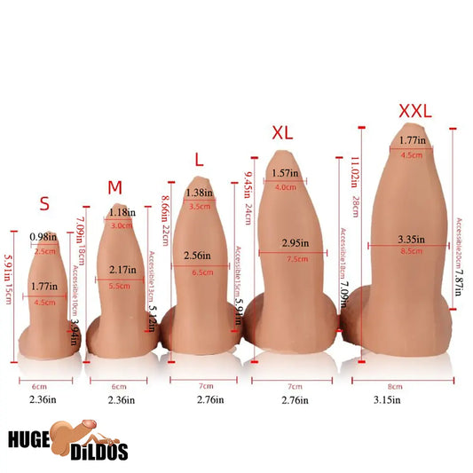 5.9in 7.09in 8.66in 9.45in 11.02in Silicone Big Thick Wide Dildo For Women