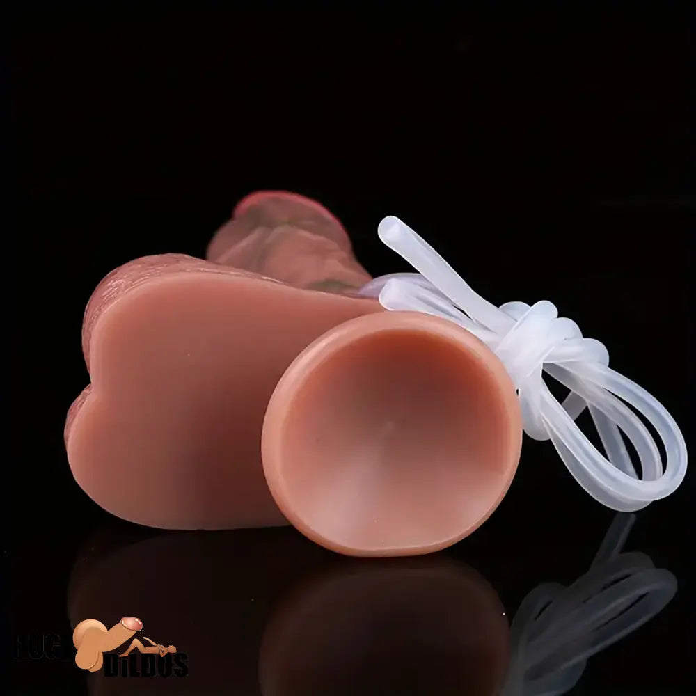 9.45in Silicone Ejaculating Large Soft Dildo For Clit Strong Suction Cup