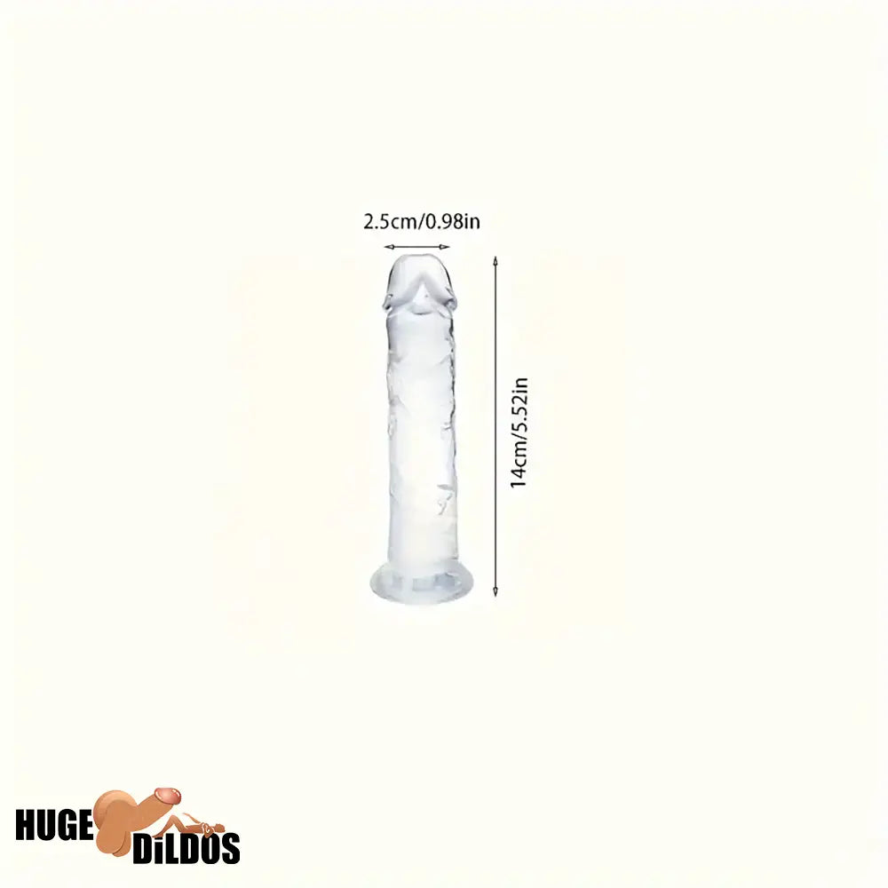 3.54in-9.84in Unisex Realistic Crystal Clear Dildo For Cock Women Sex Toy