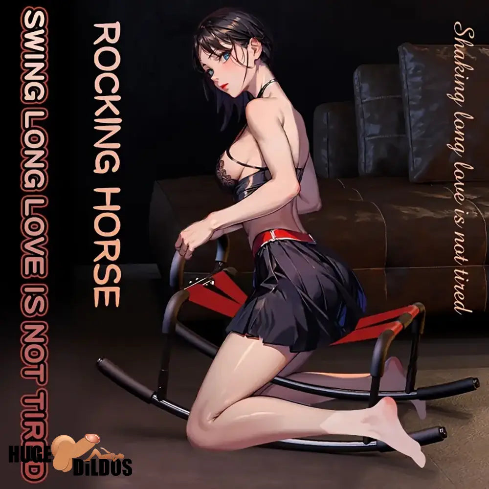 Horse Rocking Dildo Chair With Handrails For Couples Metal Useful Furniture
