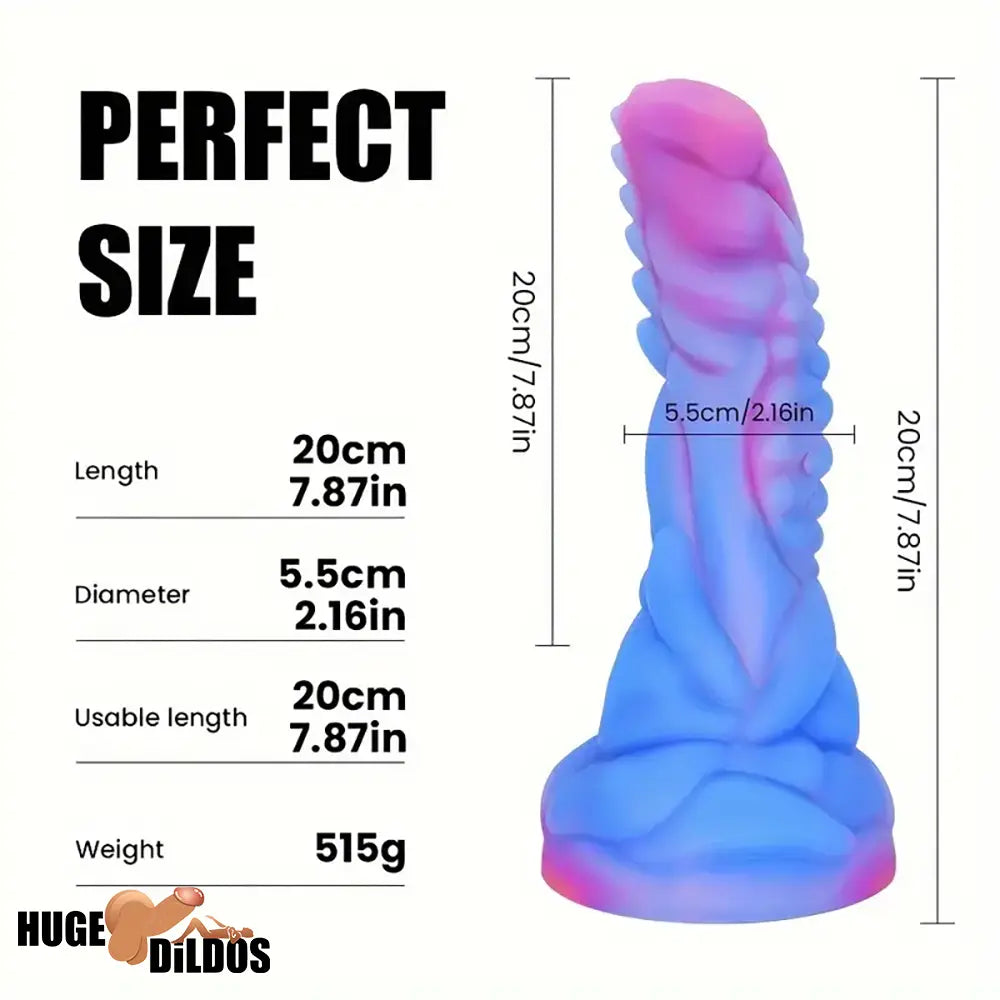 7.87in Fantasy Monster Silicone Soft Dildo Waterproof External Anal Opener