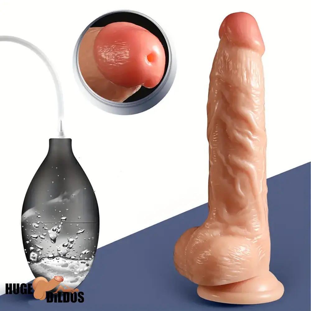 9in Big Lifelike Real Ejaculating Dildo Ideal For Couples Lesbian Sex Toy