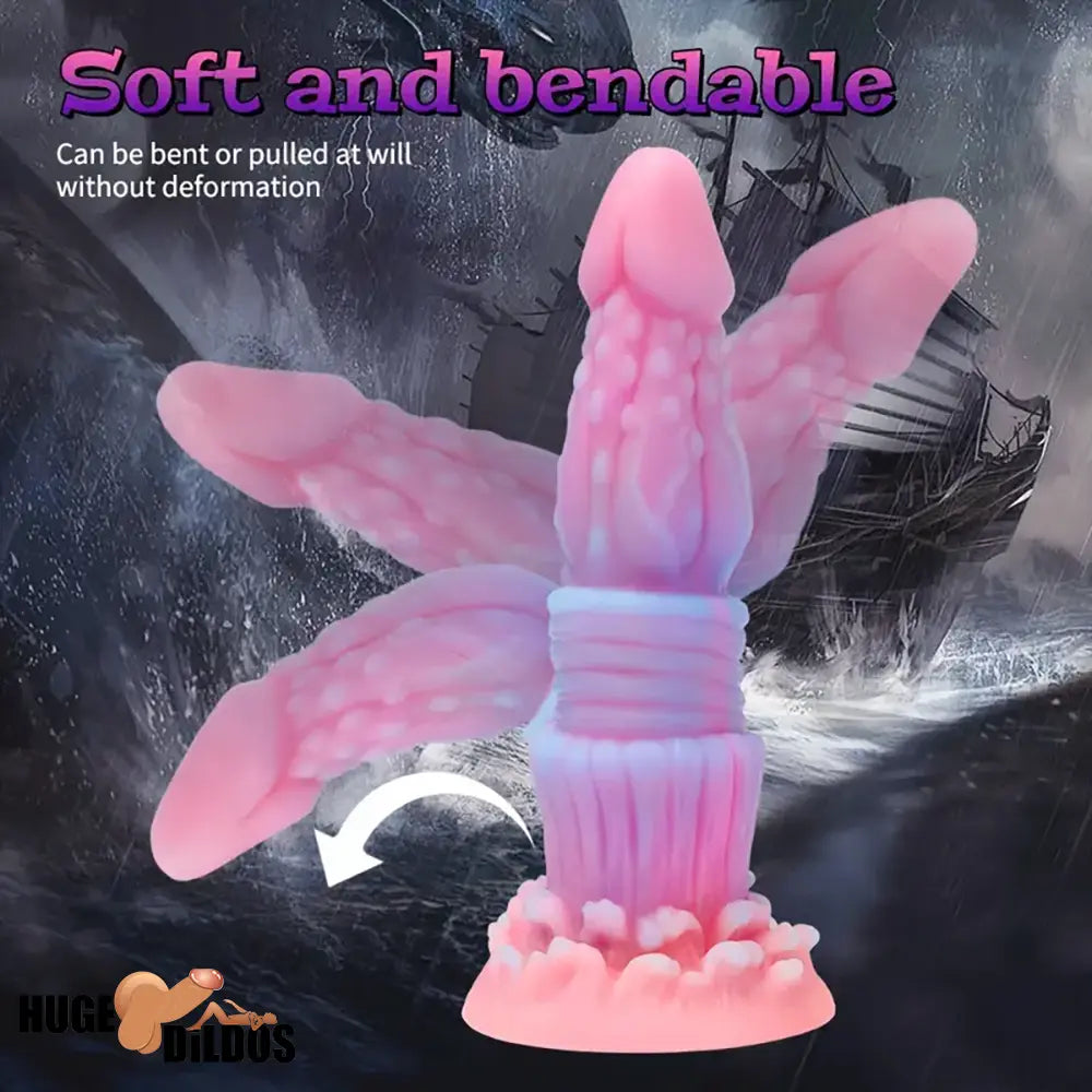 8.46in Fantasy Luminous Monster Silicone Soft Dildo Waterproof Anal Opener