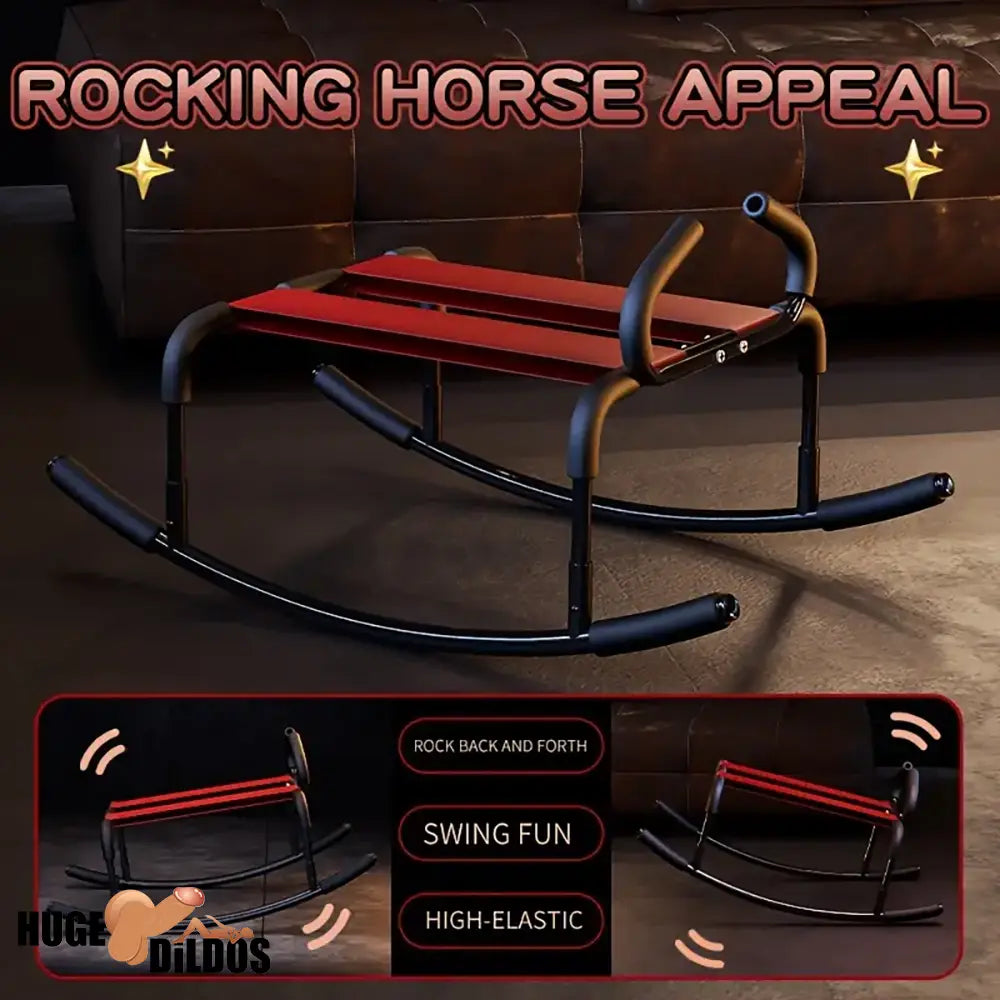 Horse Rocking Dildo Chair With Handrails For Couples Metal Useful Furniture