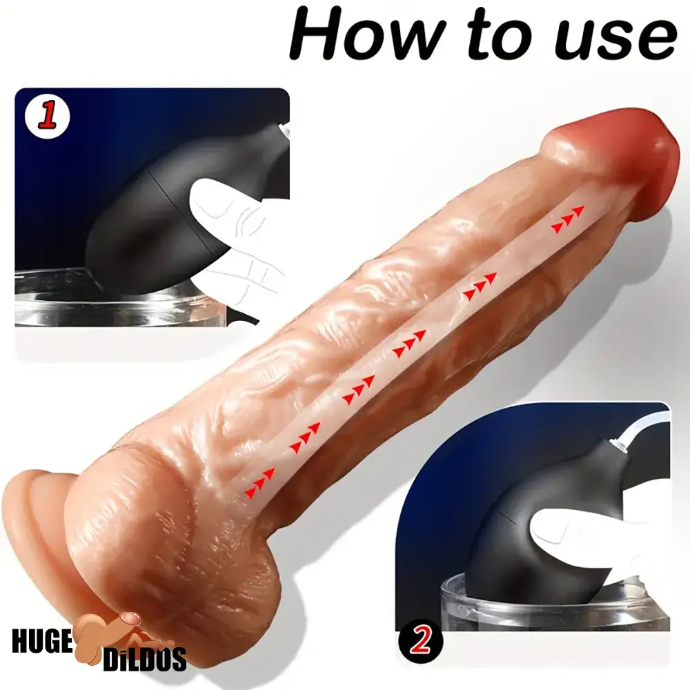 9in Big Lifelike Real Ejaculating Dildo Ideal For Couples Lesbian Sex Toy