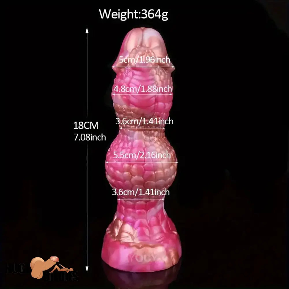 7.08in Fantasy Monster Dragon Silicone Soft Dildo Ideal For Couples Lesbian
