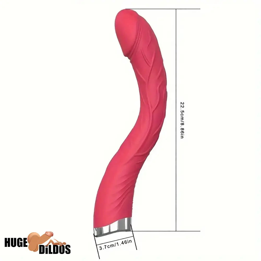 8.86in Big Curved Vibrating Automatic Dildo Waterproof External Anal Opener