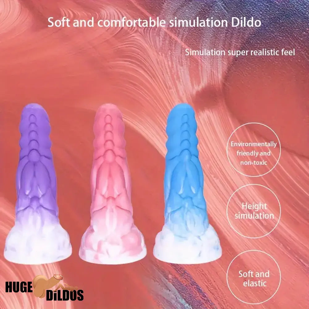 7.87in Fantasy Monster Silicone Soft Dildo Waterproof External Anal Opener