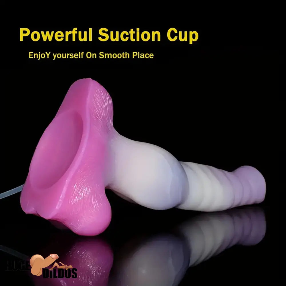 10.23in Fantasy Animal Dog Cock Knot Ejaculating Big Dildo For Sex Toy