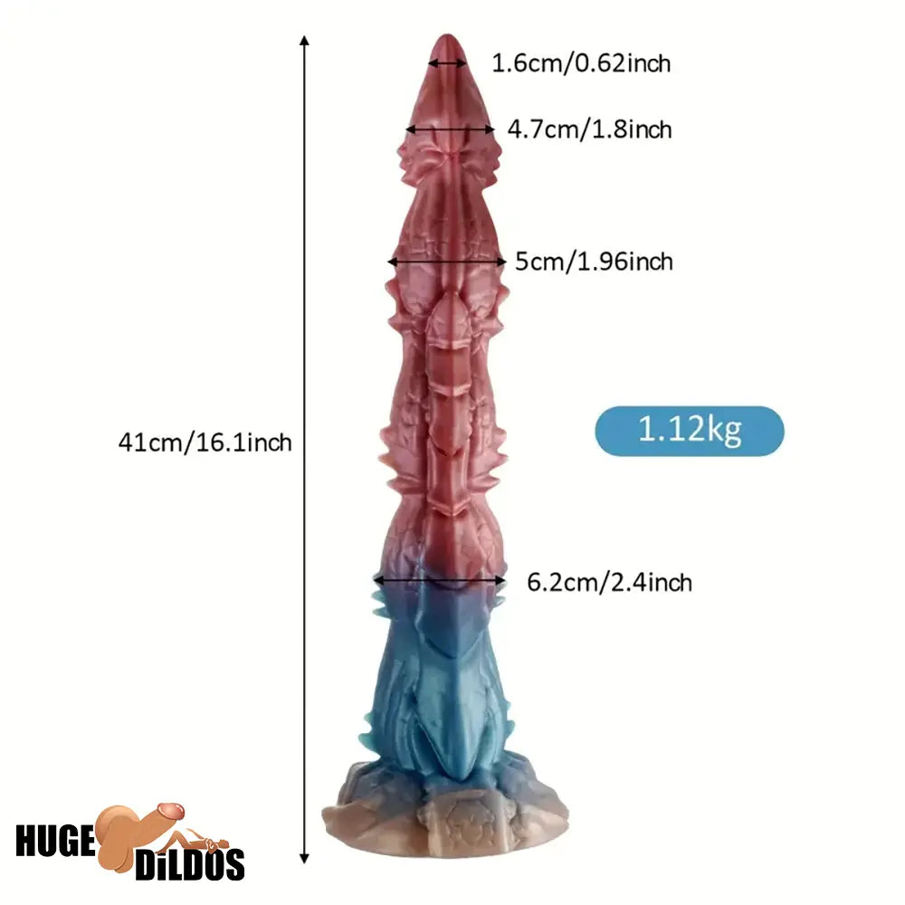 16.1in Big Long Cock Dragon Monster Silicone Dildo For Anus Vagina Sex