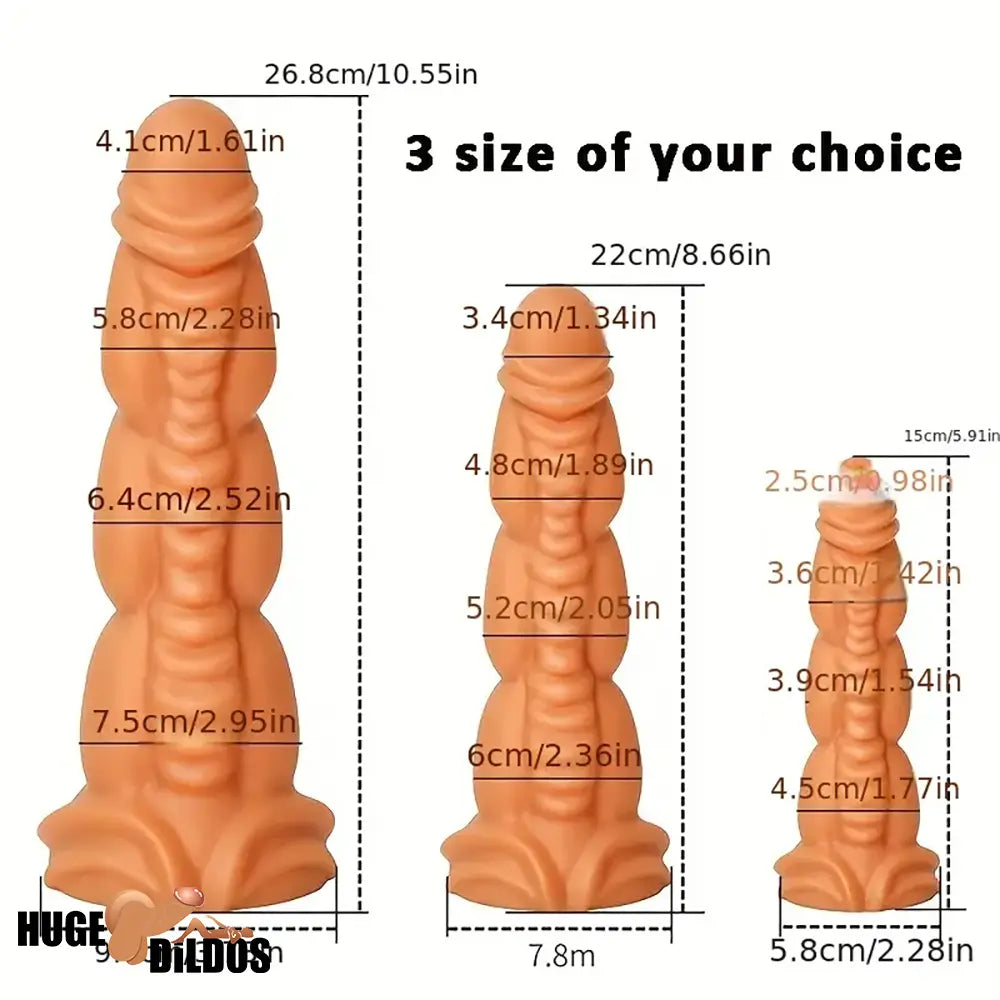 5.91in 8.66in 10.55in Unisex Silicone Fantasy Big Ideal Soft Love Dildo