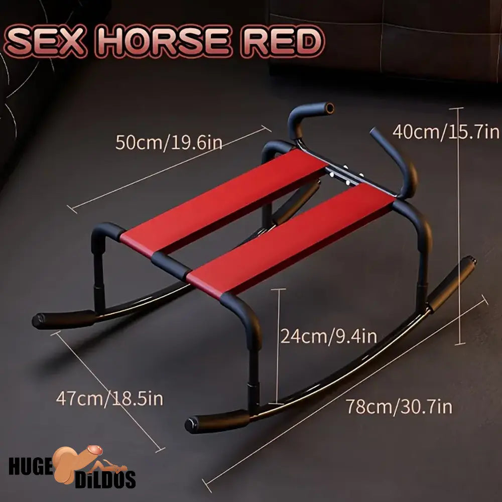 Horse Rocking Dildo Chair With Handrails For Couples Metal Useful Furniture