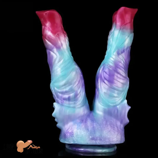 8.7in Silicone Flexible Monster Double Sided Fantasy Dildo For Handheld Sex