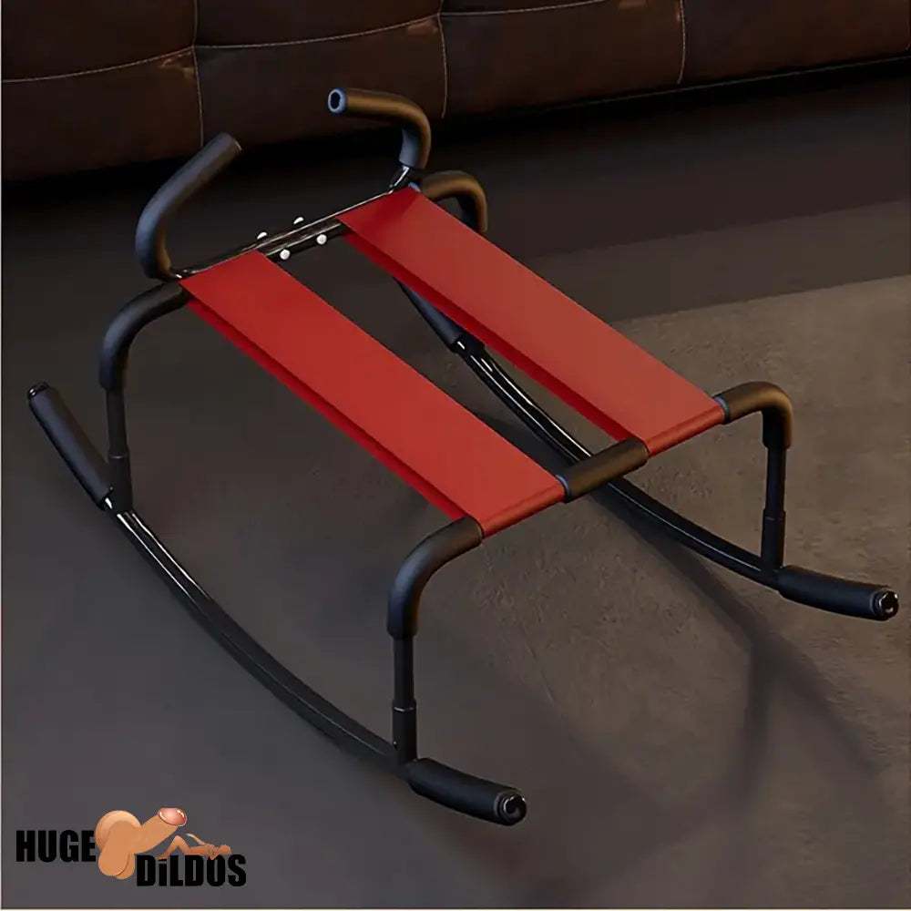 Horse Rocking Dildo Chair With Handrails For Couples Metal Useful Furniture