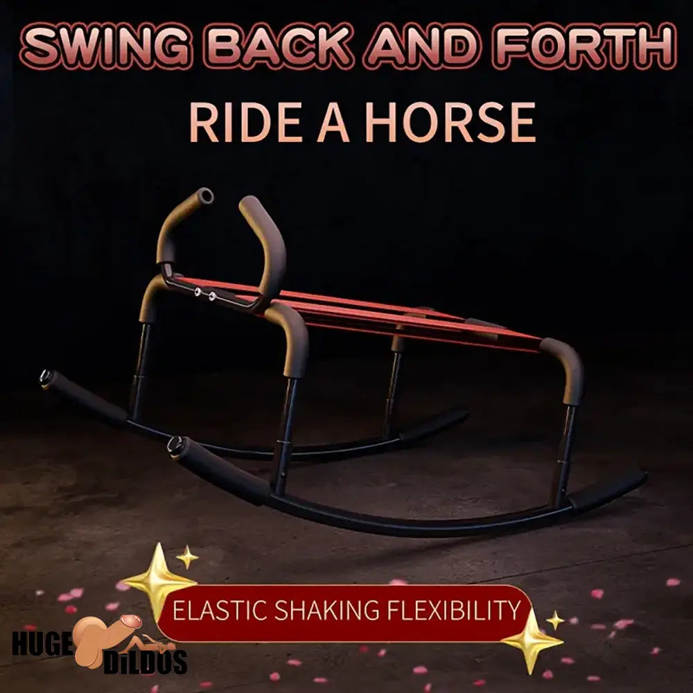 Horse Rocking Dildo Chair With Handrails For Couples Metal Useful Furniture