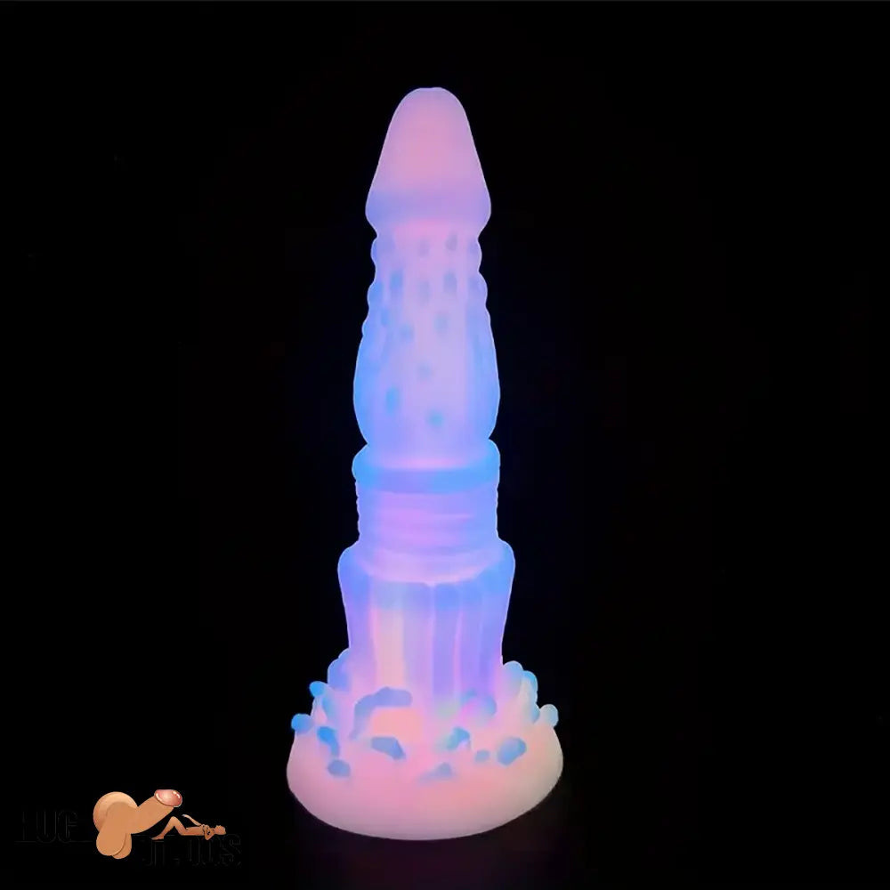 8.46in Fantasy Luminous Monster Silicone Soft Dildo Waterproof Anal Opener