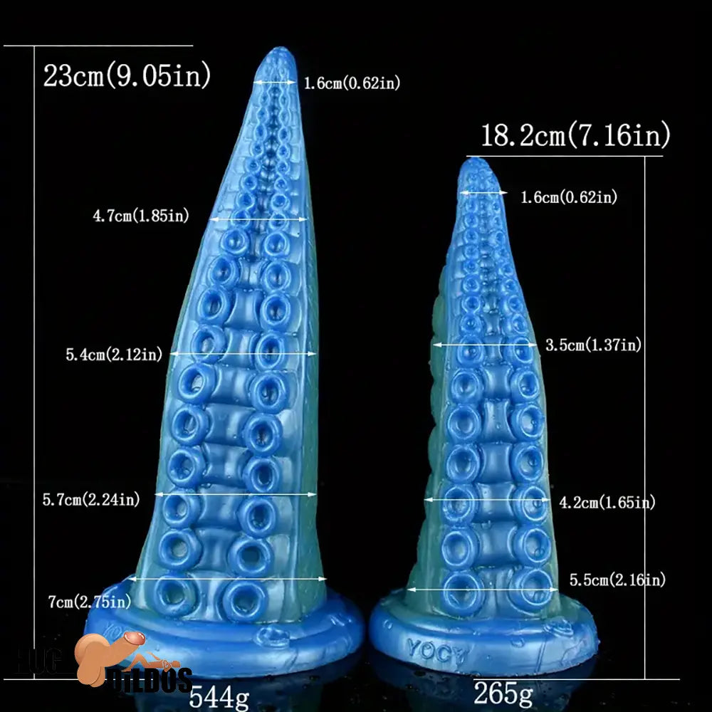 7.16in 9.05in Fantasy Monster Octopus Tentacle Silicone Flexible Soft Dildo