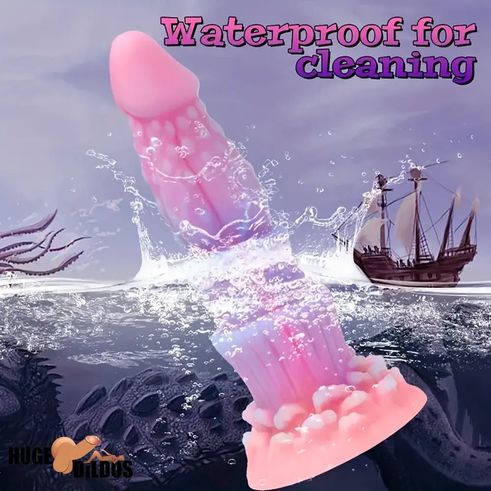 8.46in Fantasy Luminous Monster Silicone Soft Dildo Waterproof Anal Opener