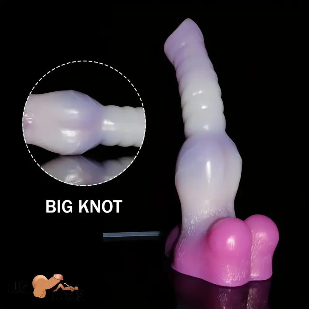 10.23in Fantasy Animal Dog Cock Knot Ejaculating Big Dildo For Sex Toy