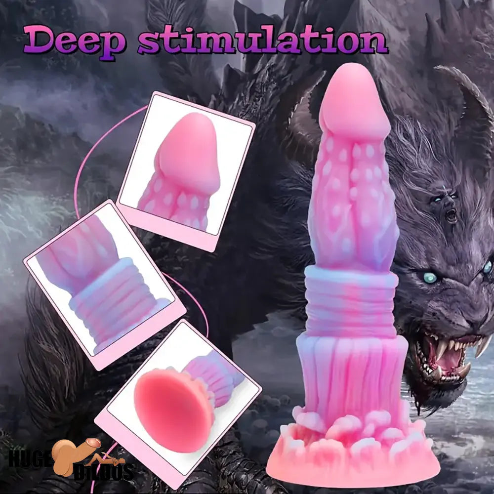 8.46in Fantasy Luminous Monster Silicone Soft Dildo Waterproof Anal Opener