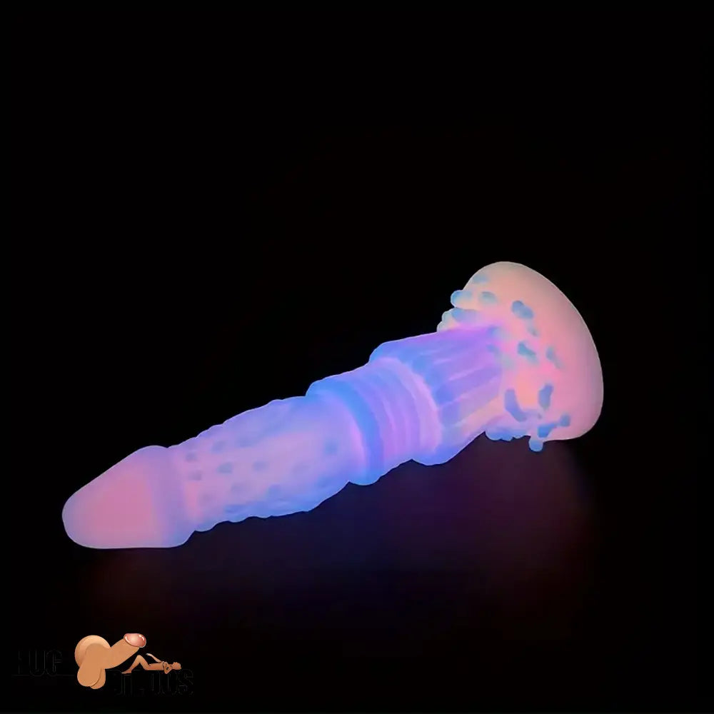 8.46in Fantasy Luminous Monster Silicone Soft Dildo Waterproof Anal Opener