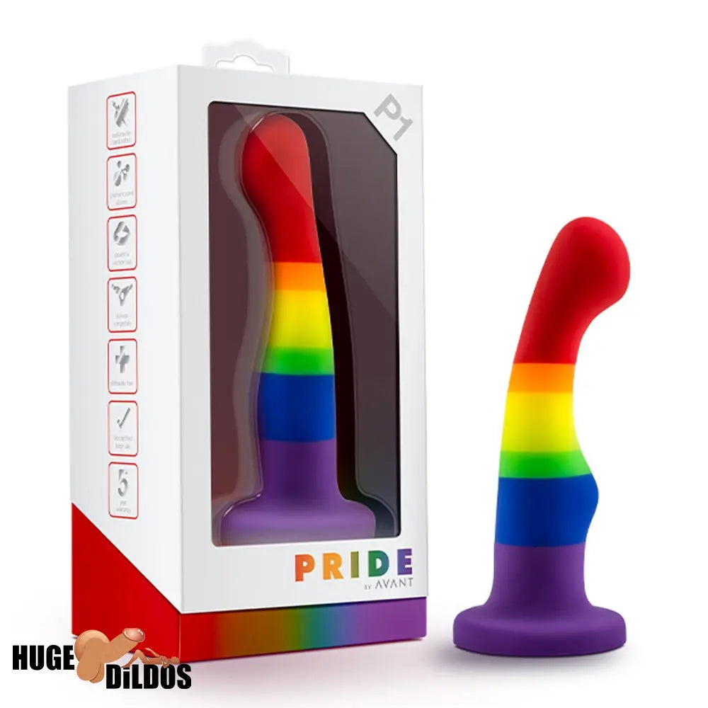5.83in Unisex Silicone Soft Rainbow Dildo Sex Toy For Gay LGBT Anal Toy