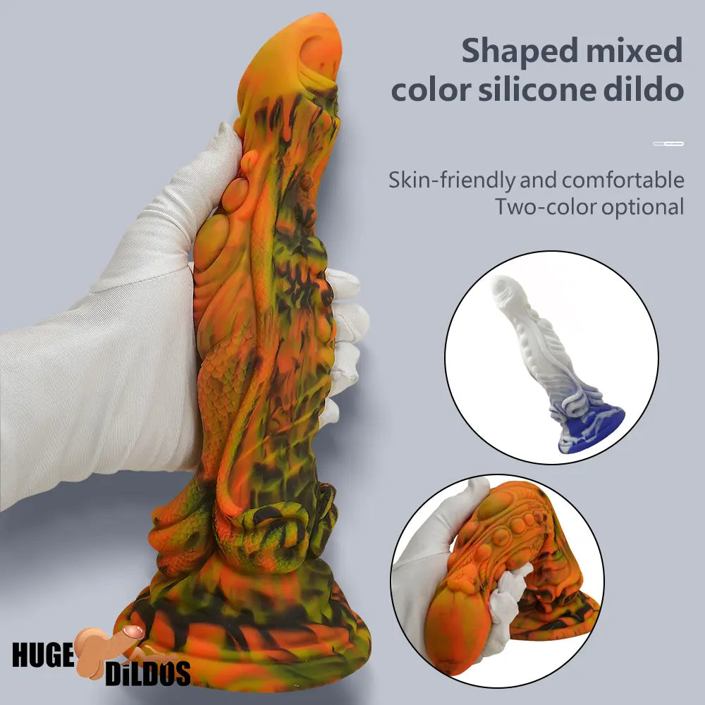 10.43in Big Dragon Monster Silicone Dildo For Anal Vaginal Sex G Spot Cock