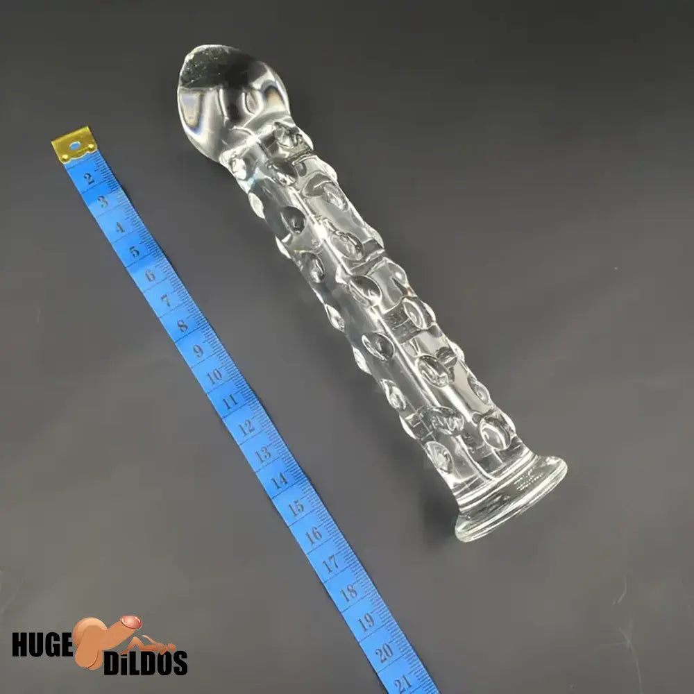 6.9in Clear Real Glass Crystal Dildo For G-Spot Vaginal Anal Sex Stimulation