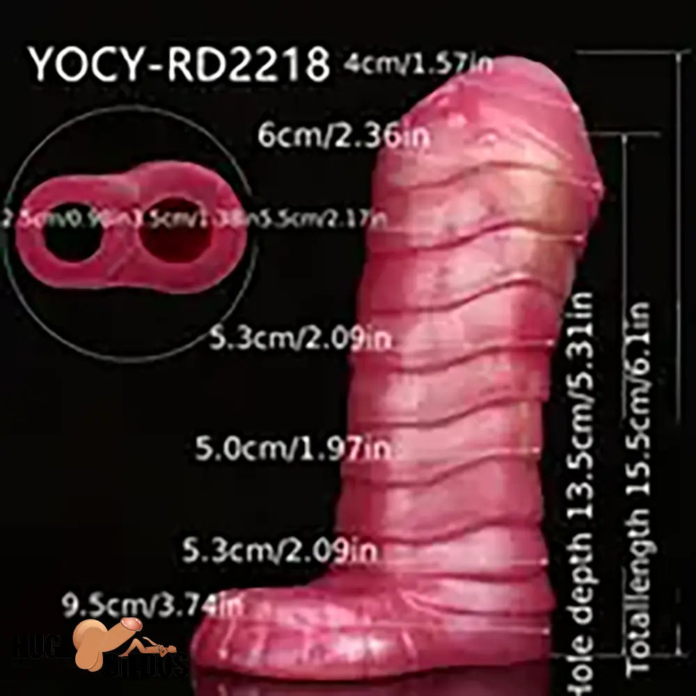 6.1in Silicone Soft Dildo Sleeve Penis Extender Reusable Hollow Sleeve