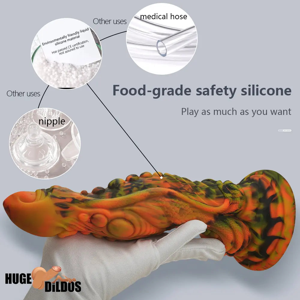 10.43in Big Dragon Monster Silicone Dildo For Anal Vaginal Sex G Spot Cock