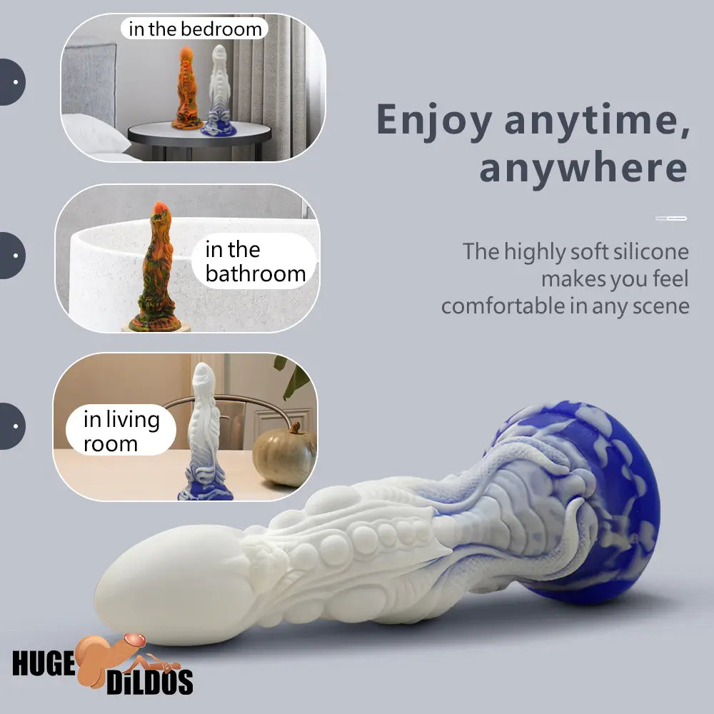 10.43in Big Dragon Monster Silicone Dildo For Anal Vaginal Sex G Spot Cock