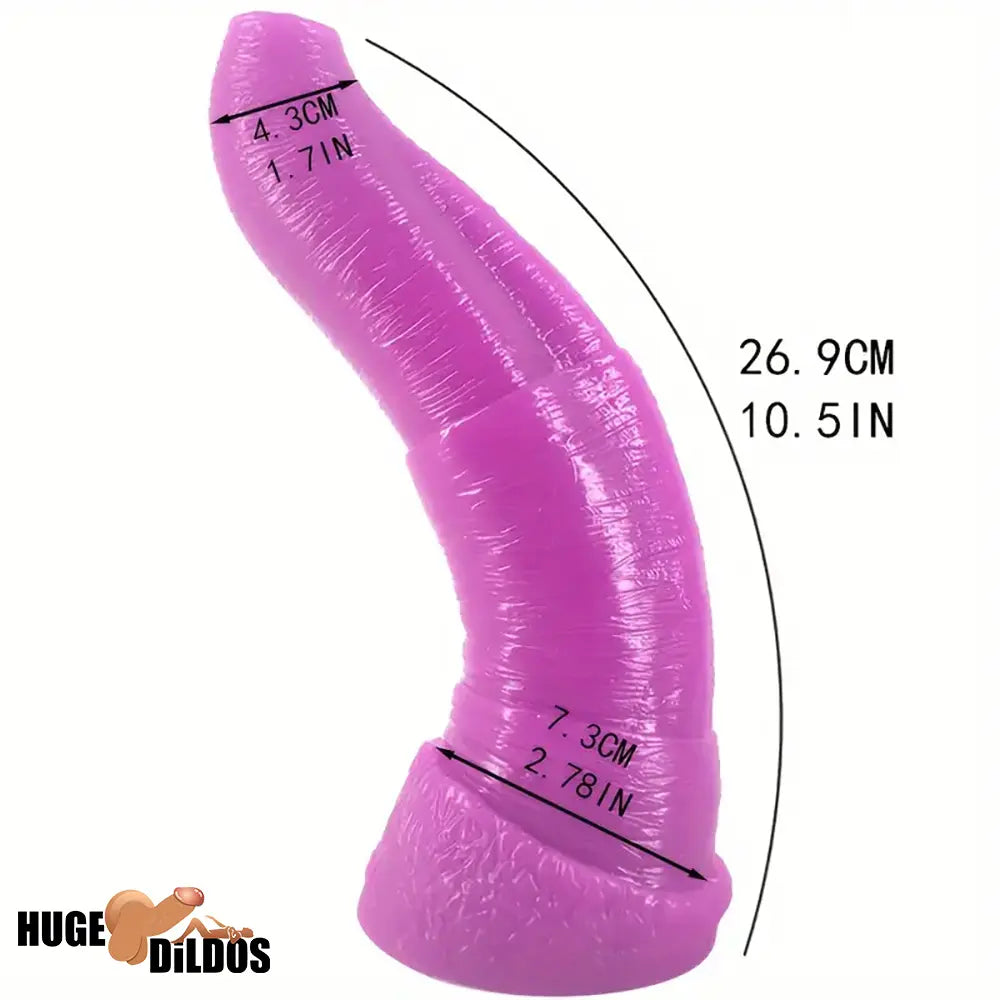 10.5in Real Cock Big Elephant Trunk Thick Penis Dildo Anal Clit Expander
