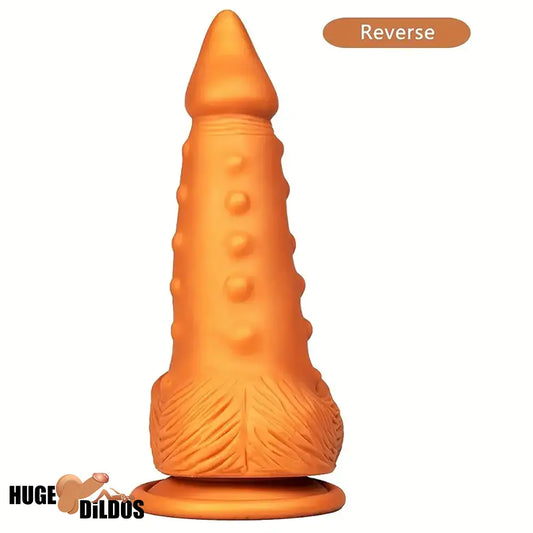 7.67in Sharp Head Spiked Silicone Soft Dildo For G-Spot Clit Stimulation
