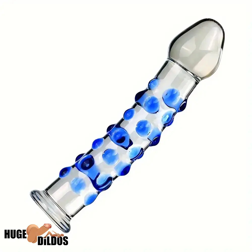 6.9in Clear Spiked Spiral Glass Dildo For G Spot Anal Vaginal Stimulation