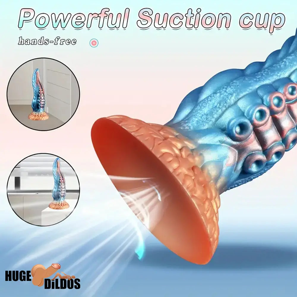 9.4in Silicone Octopus Tentacle Fantasy Thick Big Soft Dildo For Sex Toy