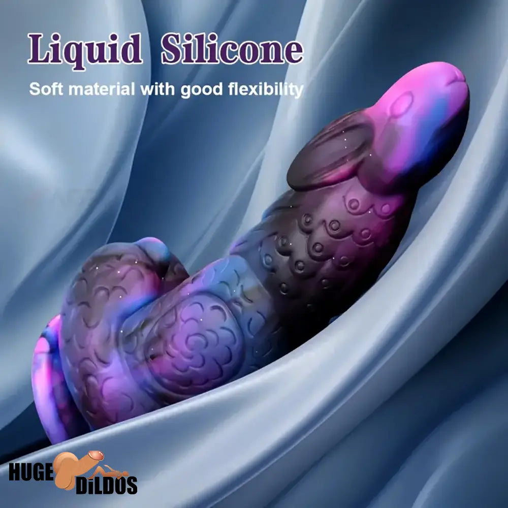8.5in Silicone Dragon Soft Dildo For Women With Rabbit Head Adult Dick Toy