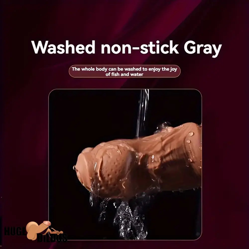 6.22in 7.48in 8.66in Silicone Soft Uncut Meat Dildo For G-spot Anal Stimulator