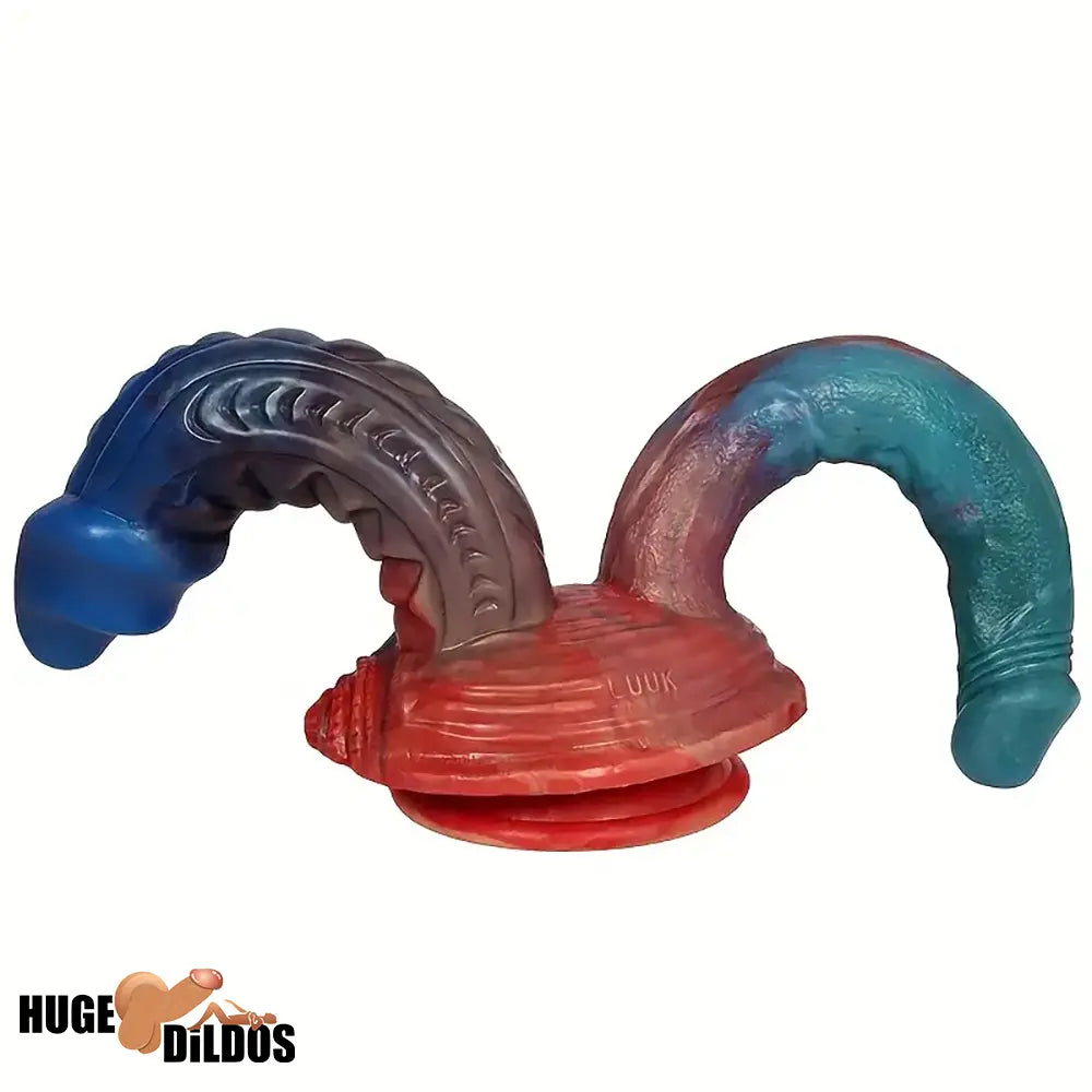 9.45in 10.63in Creature Silicone Big U-shaped Double-headed Monster Dildo