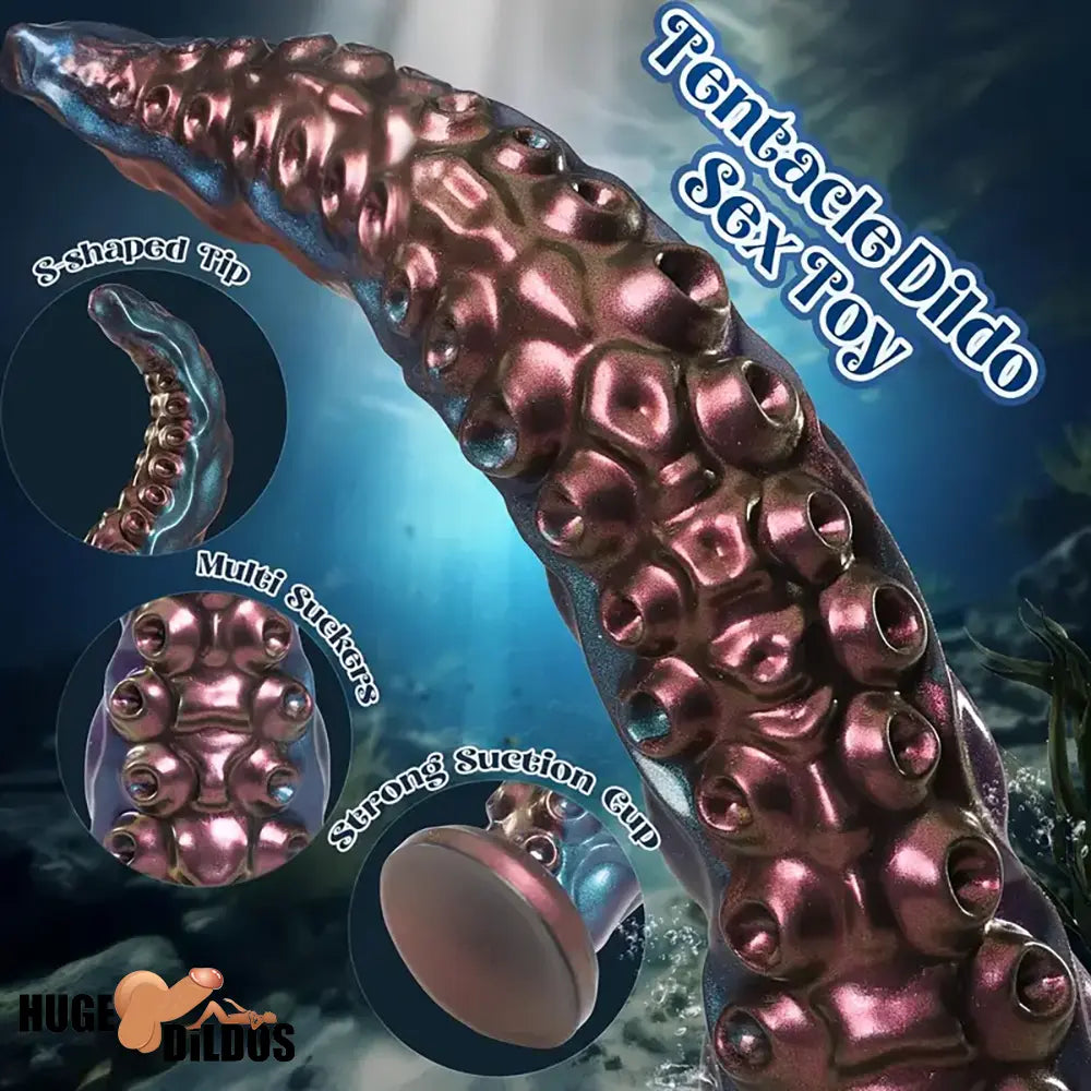 12.8in Tentacle Big Silicone Soft Dildo For G-Spot Anal Stimulation Orgasm
