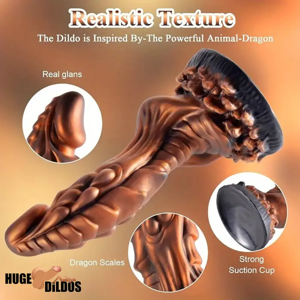 7.1in 8.26in 9.44in Premium Dragon Big Silicone Soft Dildo For Women